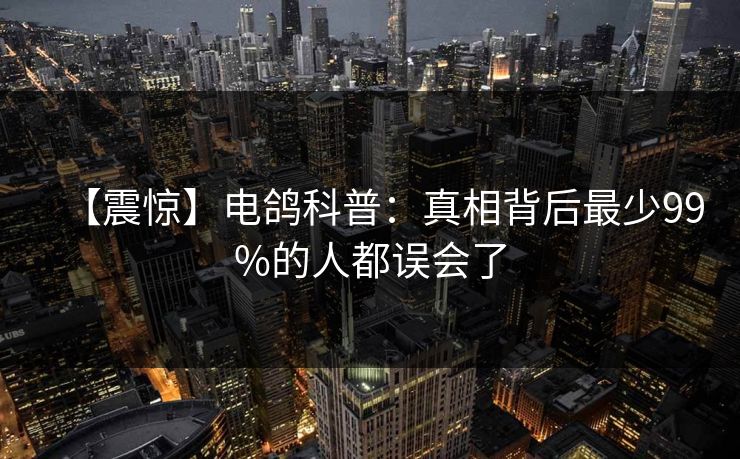 【震惊】电鸽科普：真相背后最少99%的人都误会了