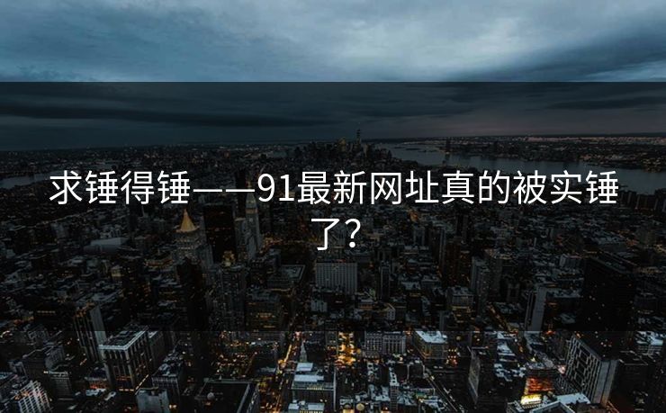 求锤得锤——91最新网址真的被实锤了？