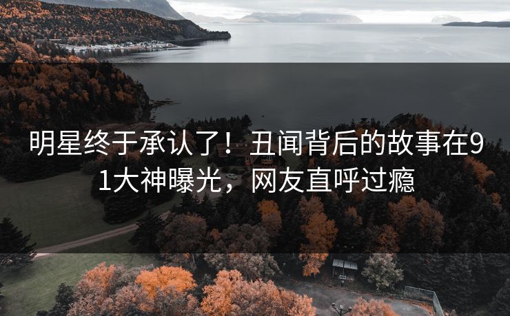 明星终于承认了！丑闻背后的故事在91大神曝光，网友直呼过瘾