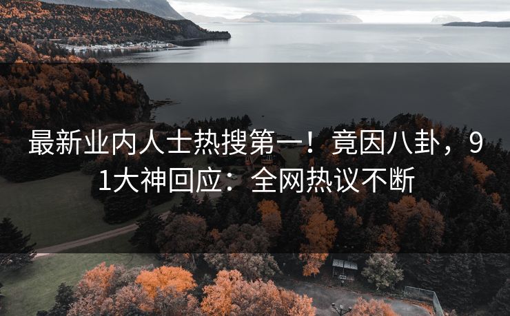 最新业内人士热搜第一！竟因八卦，91大神回应：全网热议不断